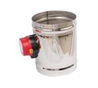 Sharplace Compuerta motorizada de acero inoxidable para sistemas de control de aire, Diámetro exterior de 150 mm, CA 220 V