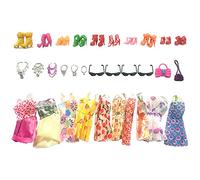 Sharplace Conjunto de 32 Piezas de Ropa para Muñecas, Vestido para Cambiar Ropa de Muñeca, Cuidadosamente Cosido a Mano / 6 Accesorios para Muñecas BJD, Regalo, Gafas de Sol