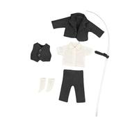 Sharplace Conjunto de Ropa Y Accesorios para Muñecas a Escala 1:12. Traje Completo Hecho a Mano para Figuras de 6 Pulgadas. Regalos de año, Negro 6 Piezas