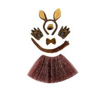 Sharplace Conjunto orejas animal y cola larga para la cabeza, ideal para cosplay, regalos, actuaciones en y graduaciones, Juego de 6 Piezas para Adultos