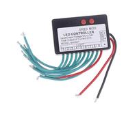 Sharplace Controlador de Tira de Luz LED de 12 V-24 V, Interruptor de Expuesta con Palabra Luminosa de Repuesto para Proyectos de Iluminación Decora, 9 Canales