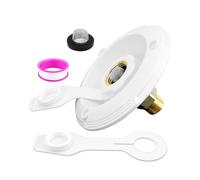Sharplace Cuello de Llenado de Agua 3/4 NH Hembra a 1/2 NPT Macho de Latón, Conexión de Entrada de Agua de Latón para Remolque, Blanco, Style a
