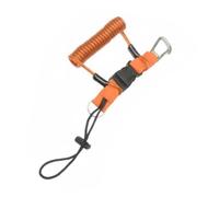 Sharplace Cuerda de de Buceo con Núcleo Interno de Acero Inoxidable Lanyard Elástico Extensible Hebilla Lateral de Liberación Correa Multifuncional Adecuada, Naranja, Metal