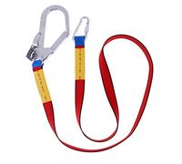 Sharplace Cuerda de Escalada, Cordón Arneses de Seguridad con 2 Mosquetónes, Cuerda de Proteccion Anti-caída al Aire Libre Multifuncional, 180 x 2,8 cm, Rojo