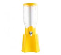 Sharplace Dispensador de Cerveza Barril con Grifo Iluminado de Acrílico Transparente Tubo Central para Bebidas Adecuado para y Reuniones Sociales, Amarillo, Amarillo, 3L