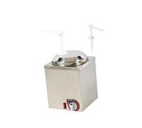 Sharplace Dispensador de Queso con Bomba, Calentador de Queso, Calentador de Salsas, Comercial, Acero Inoxidable, 2,5 L, para Restaurantes, Cafeterías