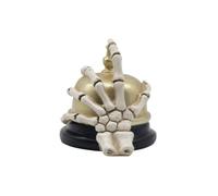 Sharplace Esqueleto Decorativo Campana Adorno Escultura de Mesa en Resina con Detalles Intrincados y Forma Adecuado para TES Góticos Escritorios Celebraciones, Mano De Esqueleto Tocando Campana