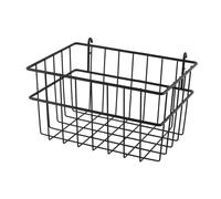 Sharplace Estante de exhibición de cestas de tablero perforado, estante colgante de alambre, colgador de herramientas para oficina, banco de trabajo de entrada, L Black