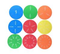 Sharplace Fichas de Fracciones para El Aula, Juegos de Fracciones Ligeros, Material Didáctico Educativo