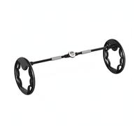 Sharplace Fitness Roller Wheel Rueda Ejercicio Rueda Abdominal Rodillo Doble Rodillo Core con Rodamientos Silenciosos y Estabilidad Reforzada Ayuda a Reducir, Negro