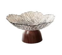 Sharplace Frutero de Pedestal con Base Alta, Bandeja Decorativa Moderna para Servir Aperitivos, Ideal para La Cocina, Cumpleaños, Mesa del Hogar, Blanco, Individual