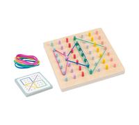 Sharplace Geoplano con Cintas, Juguete para Desarrollar La Motricidad Fina, Rompecabezas, Juguete de Aprendizaje Gráfico con Tarjetas de Patrones, Ideal para