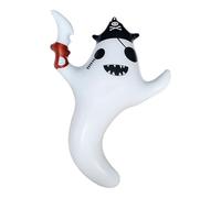 Sharplace Globo Inflable para Halloween con Cuerda de 2 M, Divertido Adorno Colgante para Fiesta, Ideal para Cumpleaños, Interiores Y Patios, Fantasma de Sombrero Negro