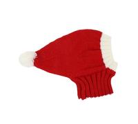 Sharplace Gorro Navideño para Perros, Gorro de Punto para Mascotas, Divertido, Decorativo, Cómodo, Calentador de Cuello Y Orejas, Capucha, Bufanda para Fiestas, Rojo, L