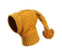 Sharplace Gorro para Perro con Orejeras de Ganchillo, Capucha de Punto para Cachorro, Calentador de Orejas para El Cuello, Protector de Diadema, Gorro Cálido de, S