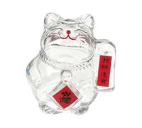 Sharplace Hucha de Cristal con Forma de Gato de La para Decoración de Mesa, Festivales de Adultos Y Niños.