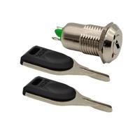 Sharplace Interruptor de Llave Electrónico de Metal, Cerradura de Teléfono Resistente, Interruptor de Seguridad de 2 Llaves