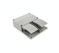 Sharplace Interruptor de Pedal Industrial Pedal Conmutador Control Resistencia a Impactos y Deslizamientos para Uso Adecuado para Prensas de Metal Instrumentos, Ydt1-16 Doble Gris