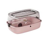 Sharplace Jaula de hámster, Jaula de Animales pequeños, Tapa Abierta, portátil, Transparente, casa, hábitat de hámster para Conejillos de Indias de, Rosa