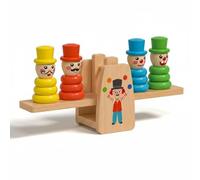 Sharplace Juego Apilable Infantil Juguete de Madera Apilamiento Torre Física Básica Simetría Aprendizaje Divertido Adecuado para Niños de Preescolar Hogar