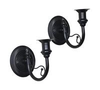 Sharplace Juego de 2 Candelabros de Metal, Portavelas, Candelabro Vintage Francés, Candelabro, Portavelas de Pared para Bodas, Negro, Individual