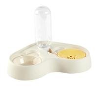 Sharplace Juego de Cuencos para Comida y Agua para Gatos, comedero para Mascotas de Gran Capacidad, Base Antideslizante, Cuencos Dobles para Perros y Gatos con, Blanco