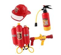 Sharplace Juego de Juguetes de Agua de Bombero, Juego de rol, Regalos para Niños, Actividades Al Aire Libre de Verano, Juego de rol para El Jardín, Fiesta en La, 3 Piezas