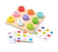 Sharplace Juego de Mesa de Emparejamiento, Rompecabezas de Madera, Bloques, Educación Temprana, Práctica del Pensamiento, Coordinación Mano-Ojo, Juguete Educati, Coincidencia de Números