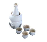 Sharplace Juego de Tazas de Sake de Cerámica con Calentador. Regalo Vajilla de Resistente.