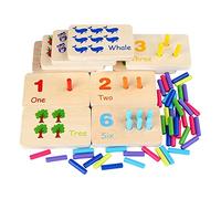 Sharplace Juegos de Memoria de Emparejamiento de Números, Bloques de Construcción, Ciencia, Cognición, Juguetes Matemáticos para Niños en Edad Preescolar
