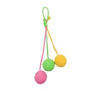 Sharplace Juguete para Gatos, Pelota de Sisal, Pelota de Cuerda para Jugar, Resistente Al Desgaste, Regalo Ideal, Protege Los Muebles, Hecho a Mano, para Gatos, Rosa Amarillo Verde