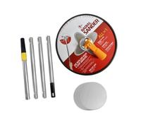 Sharplace Lijadora de poste de yeso de 49 pulgadas, lijadora manual redonda para paneles de yeso con poste de extensión, rotación de 360°, lijadora de pared de mano, herramienta de lijado de pared