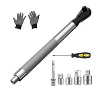 Sharplace Llave de Extensión Desplazada, Multifuncional, Llave de Trinquete de Impacto de 1/2 Pulgada, para Espacios Reducidos