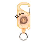 Sharplace Llavero de Pesca Correa de Caña Retráctil Extensible Mosquetón Cable Bloqueo Plástico Acero Anti Caídas Adecuado para Pesca desde Embarcación Muelle Caminata, Orange