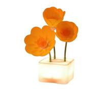 Sharplace Luz nocturna de floración automática, luz del, decoración recargable de brillo de 3 niveles ajustables lámpara de noche recargable, Amarillo