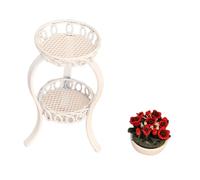 Sharplace Maceteros en Miniatura Y Plantas Artificiales de Bonsái, Accesorios Realistas, Decoración para Casa de Muñecas, Mini Macetero para Casa de Muñecas, Blanco