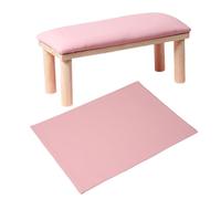 Sharplace Manicura de reposabrazos de brazo de la uña Manicura de madera Manicura almohada de almohada de almohada de uñas, Rosa