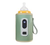 Sharplace Mantiene El Biberón Caliente, Calentador de Leche para Todo Tipo de Biberones, Calentador de Biberones Portátil USB para Coche, Verde, Individual