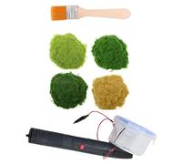 Sharplace Máquina de Flocado Manual, de Césped Portátil para Miniaturas, Máquina de Flocado Electrostática Cómoda para Mesa de Arena Y Micropaisaje, 4 Hierba en Polvo
