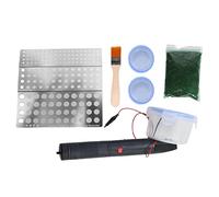 Sharplace Máquina de Flocado Manual, de Césped Portátil para Miniaturas, Máquina de Flocado Electrostática Cómoda para Mesa de Arena Y Micropaisaje, con Plantilla