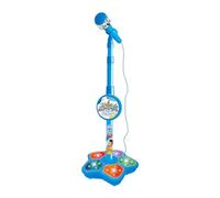 Sharplace Micrófono de Juguete para Cantar Música con Luz Intermitente, Micrófono de Juguete con Soporte, Azul