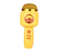 Sharplace Micrófono para Niños, Micrófono Bluetooth con Luces LED, Micrófono Portátil de Mano, Juguetes de Regalo para Niñas Y Niños, amarillo