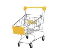 Sharplace Mini Carrito Juguete, pequeño Carrito supermercado, supermercado en Miniatura Divertido, Mano para Guardar Juguetes para niños, Amarillo