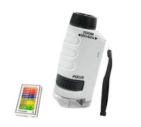 Sharplace Mini Microscopio Portátil, Microscopio de Bolsillo con Brazo de 60-120x Y Luz, Blanco con espécimen