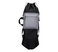 Sharplace Mochila para Patineta, Bolsa de Viaje, Organizador, Cierre de Cordón, Funda de Transporte para Longboard, Tela Oxford, Impermeable, Ligera, Adecuada P, Negro Y Gris