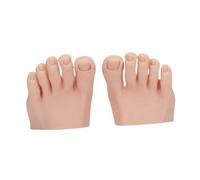 Sharplace Modelo de pie falso para práctica, maniquí de uñas móvil para entrenamiento artístico, exhibición de medio pie profesional de silicona suave para, Color de Piel
