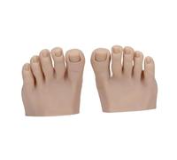 Sharplace Modelo de pie falso para práctica, maniquí de uñas móvil para entrenamiento artístico, exhibición de medio pie profesional de silicona suave para, Color de Piel Oscuro