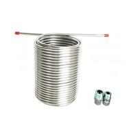 Sharplace Mosto con serpentín Tubo Acero Inoxidable para montajes Camping, Bricolaje y elaboración Cerveza, con Conector