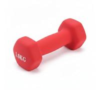 Sharplace Mujer Mancuerna Hexagonal Sólida de Hierro Fundido Ideal para Trabajo de Brazo Presses de Hombro Movimientos de Fuerza y Resistencia Muscular Adecuada, Rojo Mate, 1kg/Unidad