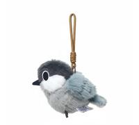 Sharplace Muñeco de Pájaro de Peluche Infantil Animal Bordado de Felpa Corta Relleno con Material y Base Estable Adecuado para Regalo de Cumpleaños Juego en Casa Decoración, Great Tit W Lanyard